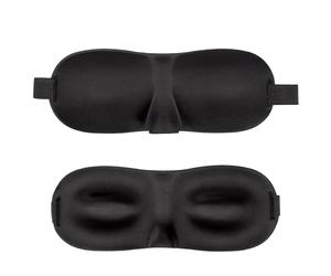 Intirilife Masque de Sommeil en Noir - Cache Yeux pour Dormir en Forme Ergonomique pour Un Sommeil Reposant - Masque pour Les Yeux Unisex Beaucoup d’Espace pour Les Cils