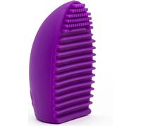 Intirilife Nettoyeur de pinceaux en silicone violet - 7.3 x 5.5 x 3 cm - Nettoyage de pinceaux cosmétiques Pad de nettoyage pour pinceaux et éponges de maquillage