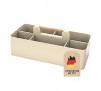 Intirilife Make Up Organizer en kaki - Boîte de rangement pour cosmétiques de beauté avec 5 compartiments pour le rangement du maquillage - Idéal aussi comme organiseur de bureau ou pour les ustensile