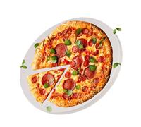 Intirilife Pierre à pizza Cordierit XL ronde - Ø33cm- pour gril et four- Pierre à pizza grande pour four pain cuisson tarte flambée - cuisinière gril à gaz plaque de pierre, pierre à cuire- beige