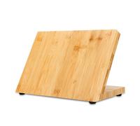 Intirilife Planche à couteaux magnétique en BAMBOU MARRON - Bloc à couteaux en bois de bambou avec aimant pour un rangement peu encombrant des couteaux et des ustensiles de cuisine