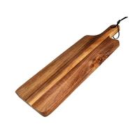 Intirilife Planche à découper en bois - Dimensions totales 43 x 15 x 1.8 cm - Surface de découpe 33 x 15 cm - Planche de cuisine pour viande fromage charcuterie pain légumes planche à servir planche à
