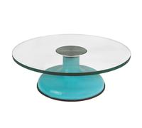 Intirilife Plateau à Gâteau Pivotant avec Base Antidérapante en Bleu Clair - 30 x 10 cm - Plateau pour Gâteaux Plateau rond de service pour pâtisseries