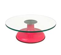 Intirilife Plateau à Gâteau Pivotant avec Base Antidérapante en Rose - 30 x 10 cm - Plateau pour Gâteaux Plateau rond de service pour pâtisseries