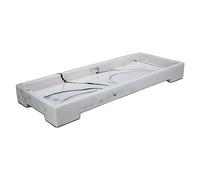 Intirilife Plateau de Rangement Multifonctionnel Tablette WC Planche de Service en Marbre Blanc en résine synthétique - 29.5 x 11.2 x 3 cm - Une Protection élégante des Surfaces et des organiseurs