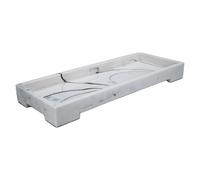 Intirilife Plateau de rangement Tablette WC Planche de service en marbre blanc en résine multifonctionnelle - 29.5 x 11.2 x 3 cm - Une protection élégante des surfaces et un organiseur