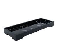 Intirilife Plateau de rangement WC Plateau de service en marbre noir en résine multifonctionnel - 29.5 x 11.2 x 3 cm - Une protection élégante des surfaces et un organiseur