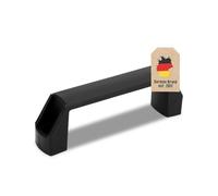 Intirilife Poignée en plastique, distance entre les trous 120 mm, noir - Poignée de remplacement universelle pour valises, coffres à outils, tiroirs, boîtiers, cases & meubles - robuste,montage facile