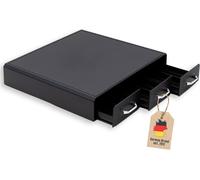 Intirilife Porte-capsules de café avec 3 tiroirs en noir - 34.2 x 32.6 x 6.4 cm - Boîte compatible avec Nesspresso (48 pièces) ou K-Cup (36 pièces) Boîte de rangement pour la plupart des capsules de c