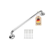 Intirilife Porte-serviettes en acier inoxydable brillant -longueur 30cm et diamètre de la tige 19mm à percer -Barre porte-serviettes Porte-serviettes de bain Salle de bain Sauna Cuisine, montage mural