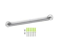 Intirilife Porte-serviettes en acier inoxydable brossé - longueur 80cm et diamètre de la tige 19mm à percer - Barre porte-serviettes Porte-serviettes de bain Salle de bain Sauna Cuisine, montage mural