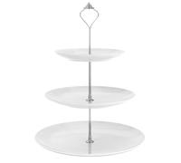 Intirilife Présentoir à gâteaux en Porcelaine 3 étages - Support de Service Etagere pour Gâteaux, Muffins, Fruits et Bien Plus Encore