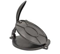 Intirilife Presse à tortilla en fonte noire - 20 cm de diamètre- Taco Maker Tacopresse- pour wraps quesadilla roti pita naan tortillas empanada - presse à pâte manuelle pour pâte à pizza- Roti Maker