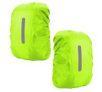 Intirilife Protection imperméable Contre la Pluie Housse de Pluie pour Sacs à Dos jusqu'à 55L de Volume en Jaune - Une Protection sûre Contre la Pluie et l'humidité