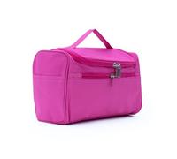 Intirilife Sac à Cosmétiques en Rose - Trousse de Toilette Spacieuse Portable en Polyester avec Poignée, Fermeture Éclair, Pochette en Filet et Nombreuses Poches Intérieures et Extérieures