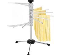 Intirilife Séchoir à pâtes 40cm 14 barreaux -argent- Support de pâtes pliable pour sécher les pâtes - Support de pâtes fraîches - Séchoir à pâtes Pasta Dryer