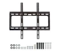 Intirilife Support TV mural en acier inoxydable - 46 x 42.7 x 2.3 cm Taille - VESA 200 x 200 mm à 400 x 400 mm - Max. Capacité de charge 50 Kg - Support TV adapté à la plupart des téléviseurs 26 - 65 