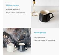 Intirilife Tasse à café noire avec 350 ml de contenance - 13 x 10.5 x 9.2 cm - Tasse avec anse pour café, thé, lait, cacao et bien plus encore