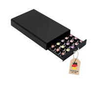 Intirilife Tiroir de Rangement pour 50 Capsules de café- Compatible avec Les Capsules Nespresso -38.2 x 23.2 x 5,6 cm- Porte-Capsule Tiroir Boîte de Rangement en Noir Machine à Capsules