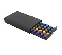 Intirilife Tiroir de rangement pratique pour capsules de café en noir - Compatible avec les capsules Nespresso - Tiroir Caisse