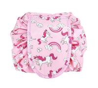 Intirilife trousse de toilette en ROSE BLANC CHEVAL - Trousse de toilette ronde One Step avec cordon de serrage avec 2 compartiments intérieurs zippés idéale pour les voyages - Pour le rangement du ma