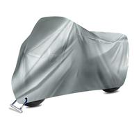 Intirilife XXL Bâche de Protection pour Moto en Argent - Taille 245 x 105 x 125 cm - étanche à la poussière, Protection UV, Trou de Serrure