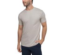 Into The AM T-Shirts pour Hommes en Coton mélangé Doux col Rond T-Shirt S à 4XL Coupe athlétique Uni & Logo T-Shirt Basique pour Homme, Ivoire chiné, Taille M
