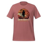 Into The Forest I Go Nature Inspired Citation T-shirt unisexe pour adulte, mauve, S