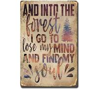 Into The I Find My Soul Toile Art Plaque Étain Art Vintage Cadeaux Pour Salon Chambre Bureau Décoration Maison 8x12 Pouces