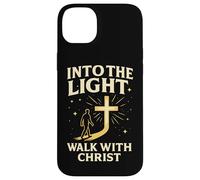 Into The Light Walk with Christ Christian Faith Cross Jésus Coque pour iPhone 14 Plus