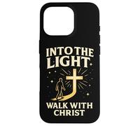 Into The Light Walk with Christ Christian Faith Cross Jésus Coque pour iPhone 16 Pro