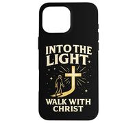 Into The Light Walk with Christ Christian Faith Cross Jésus Coque pour iPhone 16 Pro Max