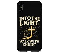 Into The Light Walk with Christ Christian Faith Cross Jésus Coque pour iPhone XS Max