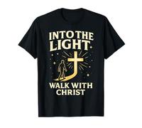 Into The Light Walk with Christ Christian Faith Cross Jésus T-Shirt