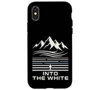 Into The Snow Montagnes Paysage Hiver Design Coque pour iPhone X/XS