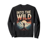 Into The Wild Hiking Mountain Explorer Adventure Retro Hiker Sweatshirt