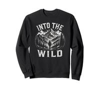 Into The Wild Un Randonneur rétro, Un aventurier à Bout de Souffle, Une Nature à Bout de Souffle Sweatshirt