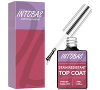 INTOBAS 15ML Top Coat Semi Permanent Brillant, Longue Tenue - Soak Off UV/LED Vernis à Ongles Gel Pour Studio De Manucure DIY - Qualité Salon
