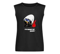 Intouchables Calimero Man Clothing T-Shirt Graphic Unisex Basic Short Sleeve Cotton Casual T-Shirt Sleeveless T-Shirt Black