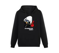 Intouchables Women Calimero Texte Ombre Hoodies Long Sleeve Pullover Loose Hoody Men Sweatershirt Size XXL