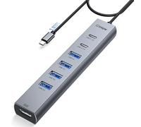 intpw Hub répartiteur USB C vers USB A 4 K 60 Hz HDMI 8 ports Thunderbolt vers USB C Hub Multiport Adaptateur USB 3.0 5 Gbit/s Type C Hub Extender pour ordinateur portable Mac iPad PC Surface Dell HP