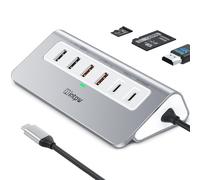 Intpw Hub USB C 10 Gbps, station d'accueil 9 en 1 avec HDMI 4K @ 60 Hz, 3 ports USB 3.2 10 Gbps Data, PD 100 W, 2 ports USB-A 2.0, SD/TF pour iPhone 16/15, MacBookAir/Pro
