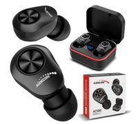 AudioCore Écouteurs Bluetooth AC580 TWS – BT5.1, microphone intégré, boîtier avec écran Noir