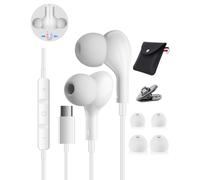 Intra Ecouteurs Filaire USB C pour iPhone 17 Pro Max 16 iPad Air Pro 11/13 USBC Ecouteur pour Samsung S26 Ultra S25 S24 A17 A16 A56 Casque USB C Filaire HiFi Stéréo et Micro pour Redmi Note Pixel 10a