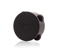 intratec 100% Shopping Boîte de dérivation ronde - Boîtier d'installation en saillie avec étagés en noir - IP44 - 80 x 40 mm - Boîte de dérivation étanche pour une utilisation en extérieur