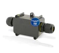 Intratec 1x Boîte de dérivation étanche 2 ouvertures 5-12mm - IP68 Boîte de distribution pour extérieur, installation facile dans le jardin & câbles enterrés - 36 x 138 x 43mm