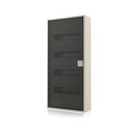 Intratec ALPHA Coffret électrique en saillie 4 rangées - Tableau de distribution pour 48 modules avec porte transparente - Boîtier rail DIN pour habitation et usage professionnel - 650 x 310 x 96 mm