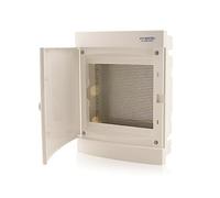 Intratec boîtier multimédia encastré IP40 - blanc RAL 9003, 283 x 357 x 70 mm, idéal pour maison connectée, routeurs, panneaux et appareils multimédias
