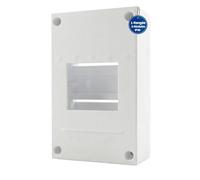 Intratec Coffret de Distribution Électrique en Saillie 1 Rangée - Boîtier IP30 avec 3 Module pour Installation Facile en Intérieur Résidentiel et Professionnel - 155 x 97 x 57mm avec Rail DIN