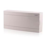 Intratec Coffret de Distribution en Saillie 1 Rangée - IP40 Boîtier pour 24 Modules avec Porte Transparente pour une Installation Facile à Domicile et en Entreprise - 503 x 236 x 112 mm